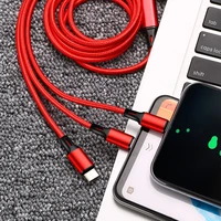 3 in 1 mobile phone cables usb charger cable for samsung huawei xiaomi oppo vivo 1 android type c micro usb charging cable cord