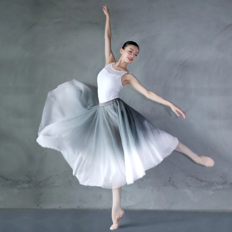 

New Arrivals Ballet Skirt Women Adults Lyrical Skirt Ballet Long Chiffon Wrap Skirts Ballet Dance Costumes