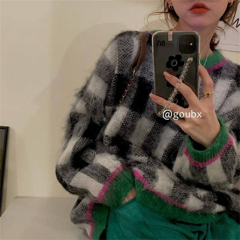 

Осень 2021, зимний свитер, женские топы, вязаный пуловер, женская мягкая теплая толстая верхняя одежда