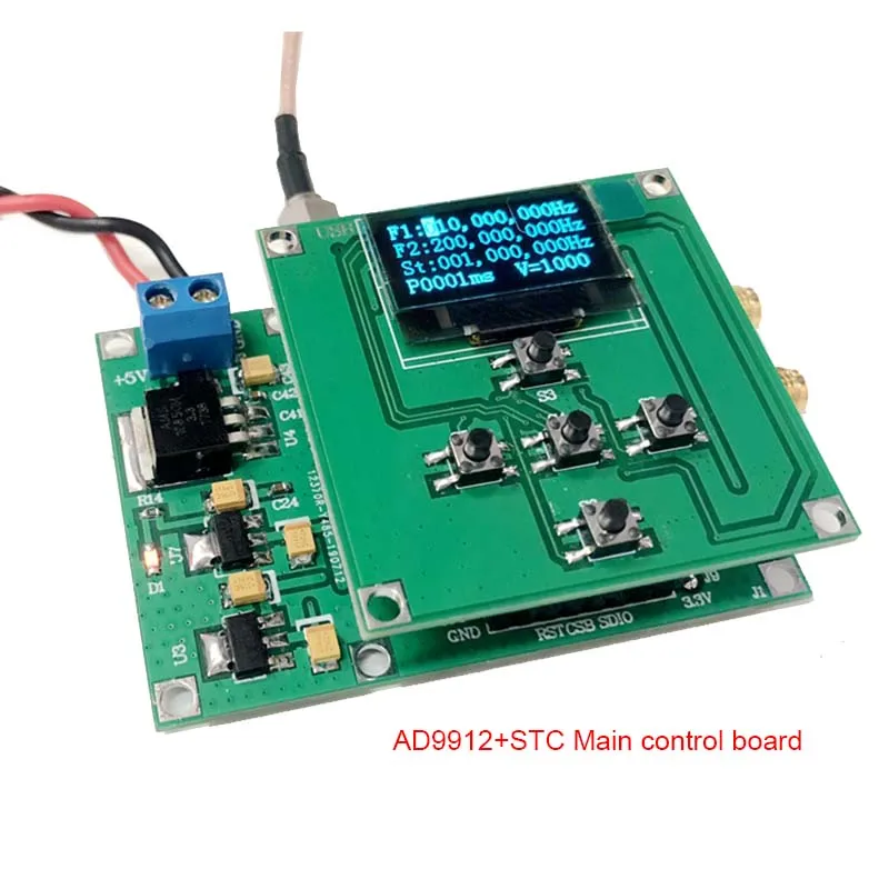 Lusya AD9912 ГСП частота 1 HZ-400 МГц синусоида выход источник сигнала DDS генератор сигналов модуль STC Главная плата управления T0843