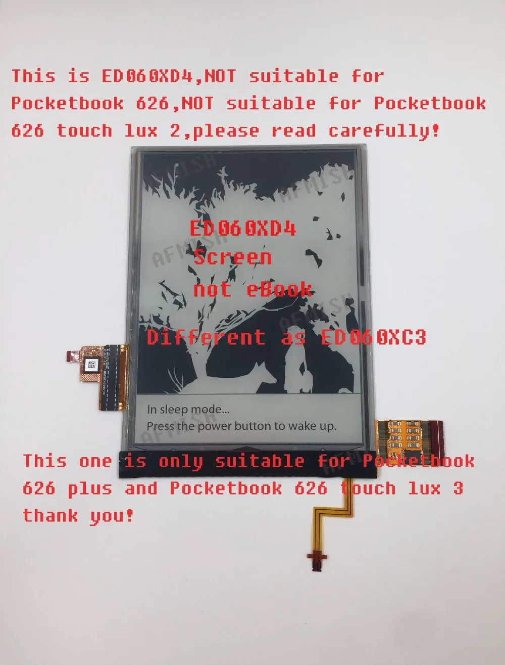 ED060XH7 eink ЖК-экран для pocketbook 626 plus и pocketbook touch lux 3 - Цвет: ED060XD4