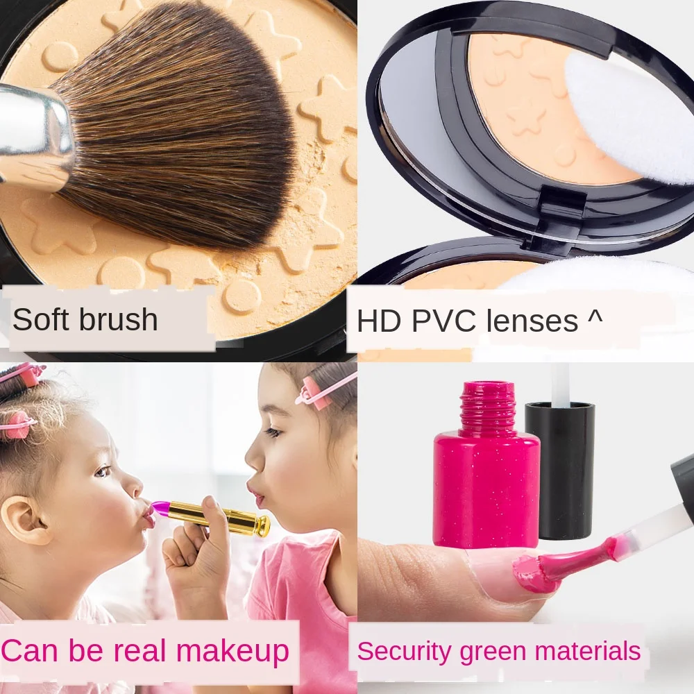 Реалистичный макияж для девочек игрушечный набор моющаяся Детская косметика