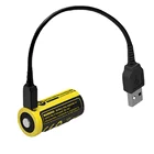 Оригинальный литий-ионный аккумулятор nitecore NL1665R 650 мА ч, 16340 RCR123A с USB-портом для зарядки, 3,6 В, Втч, 1 шт.