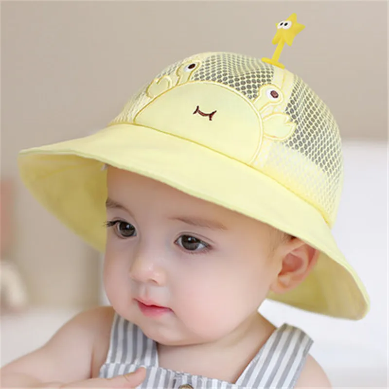 Шапочка хлопковая дышащая летняя для мальчиков и девочек защиты от солнца