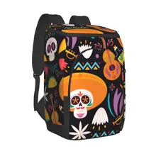 Picnic Cooler Backpack Colorful Day Dead Waterproof Thermo Bag Refrigerator Fresh Keeping Thermal Insulated Bag
