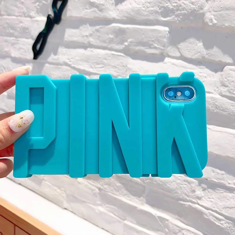 Модные 3D Розовый Виктория Мягкий силиконовый чехол из ТПУ для Apple iphone 7 plus