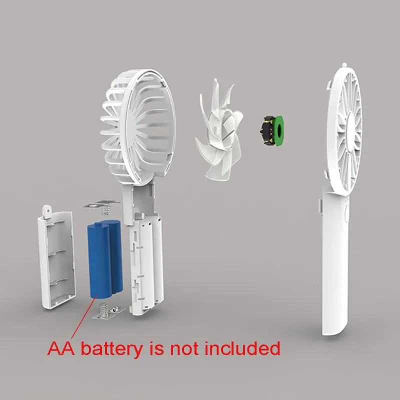 

Mini Portable Fan Cool Air Hand Held Travel Cooler Cooling Mini Desk Fans Powered By 2x AA Battery For Outdoor Home Office