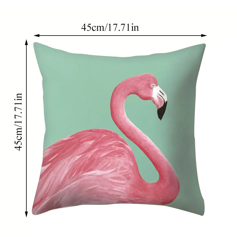 

Nordic Flamingo Tropical Leaf Cushion Cover Flower Polyester Throw Pillow Home Decoration Sofa Decorative Pillowcase