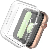 full case for apple watch series se 6 5 4 40mm 44mm 360 clear soft tpu cover slim screen protector case for iwatch 3 2 38mm 42mm