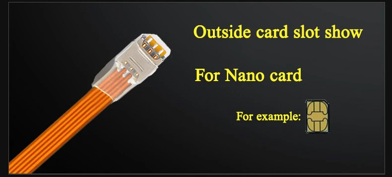 Sim-карта обратного поворота в слот для Nano карты удлинитель внешняя линия конвертер адаптер прозрачное открытое устройство Универсальный