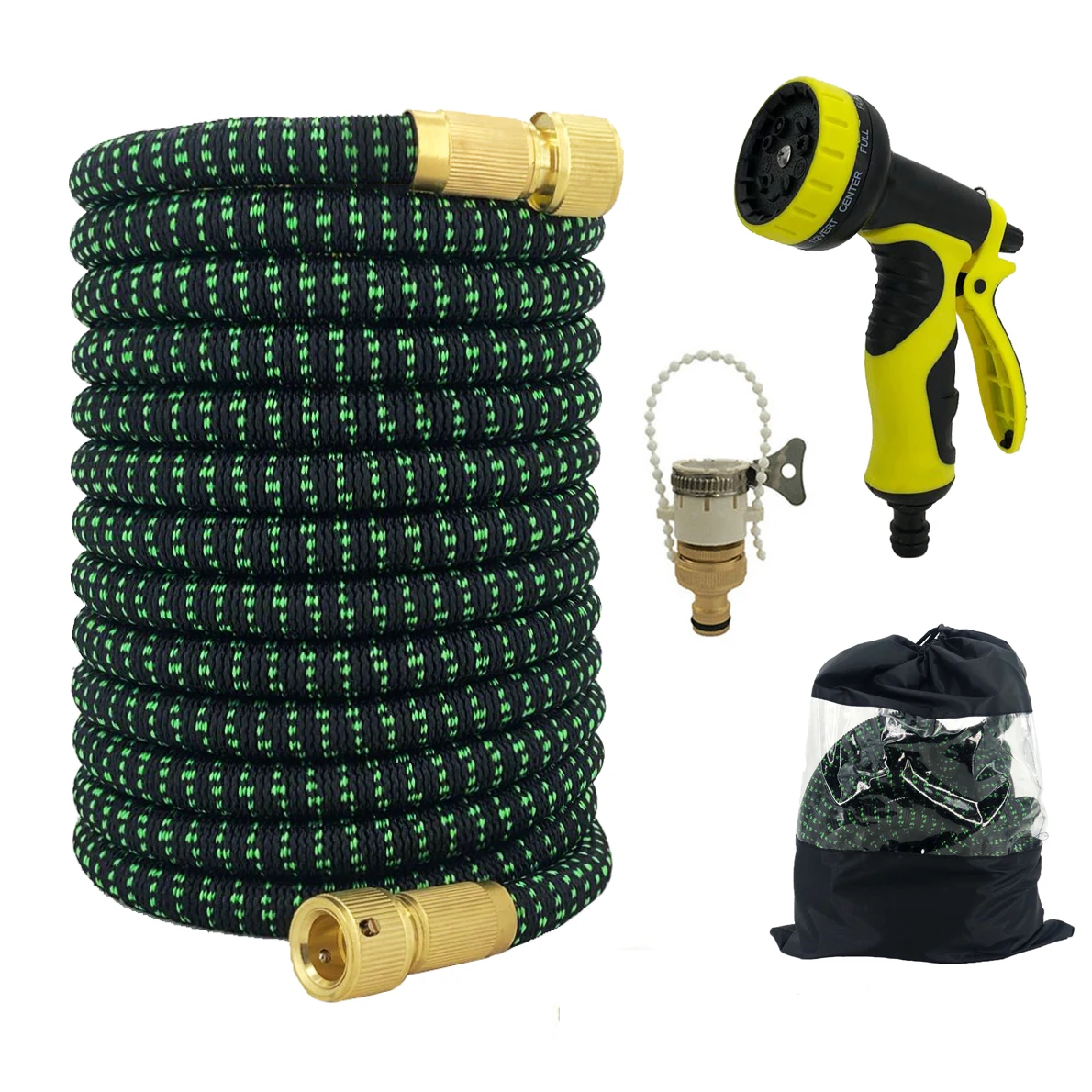 Садовый шланг 25ft 100ft выдвижной волшебный для полива распылитель Европейский