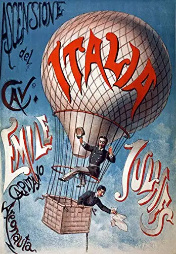 

8 X 12 Inch,Italian Balloonist Circus,Tin Sign Nostalgic Metal Sign Home Decor for Culb Bar Cafe