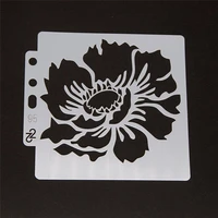 layering stencil scrapbooking album of flower diy painting coloring decorative crafts embossing template drawing hollow template
