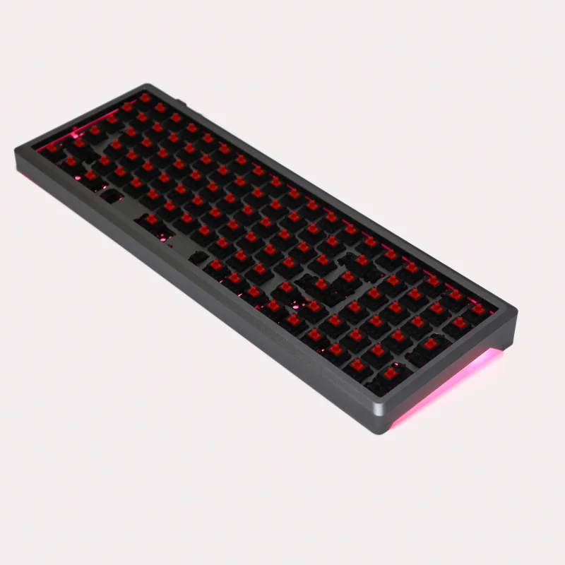 Комплект 1-Алюминиевая CNC верхняя акриловая CNC Нижняя YMDK Melody 96 Hotswap печатная плата клавиатуры комплект - Цвет: Gray Top