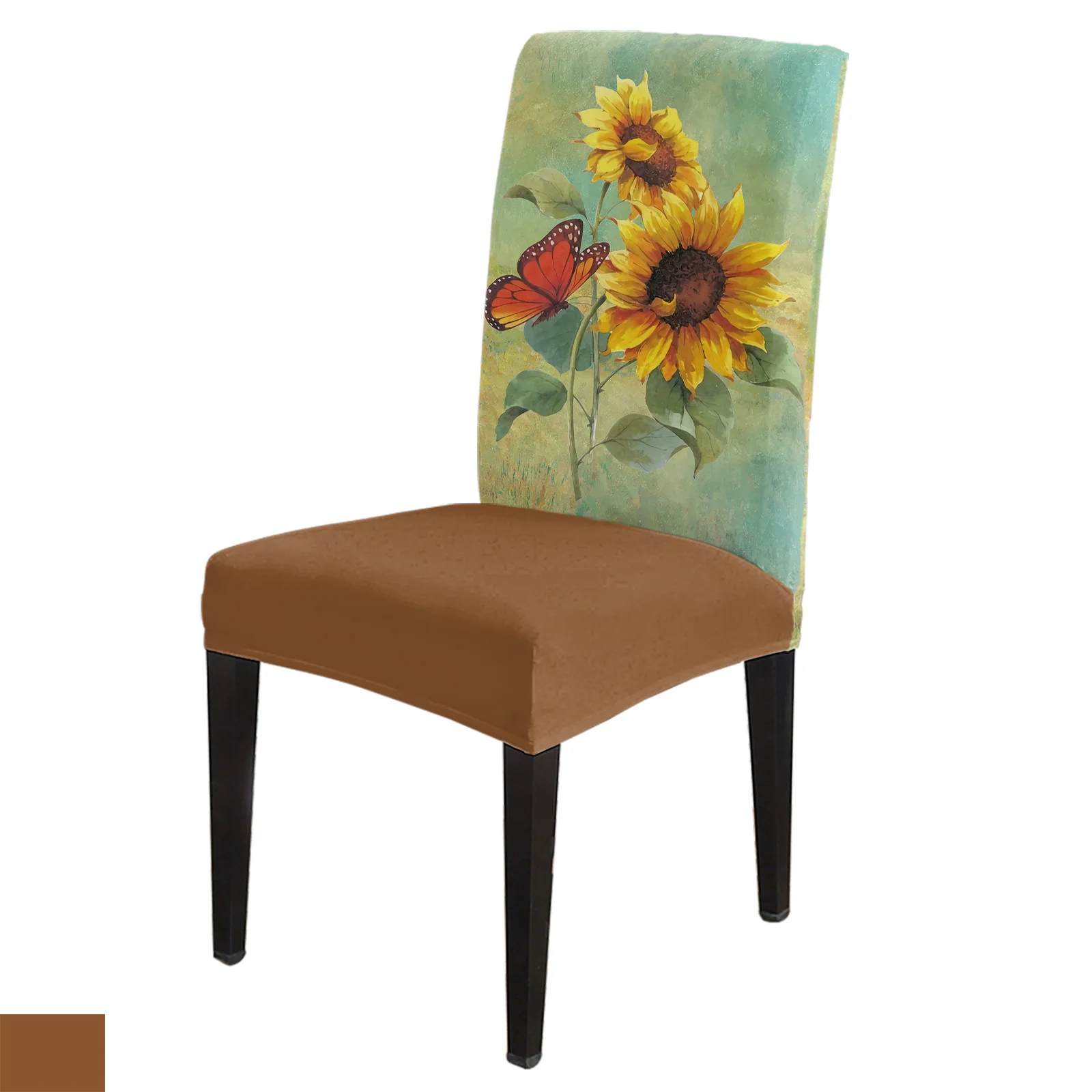 

Sunflower Butterfly Farm Dining Chair Home Decor Chair Covers Living Room Seat Covers for Chairs