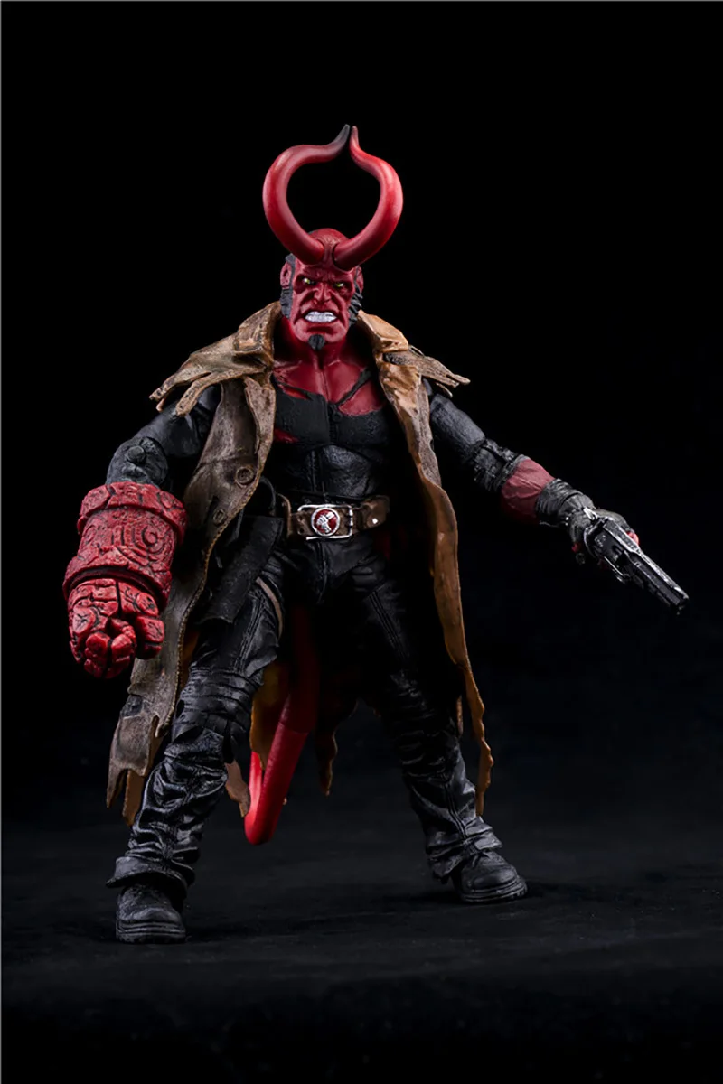 Фигурка Hellboy игрушки Mezco реальная одежда можно разложить экшн фигурка из ПВХ