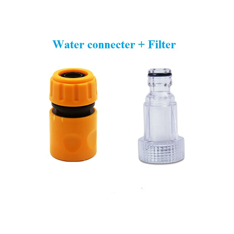 Water Connector Filter Set Car Washer Adapter Pressure Hose Pipe Fitting Accessories Garden Power Tools Parts Replace Trimmer