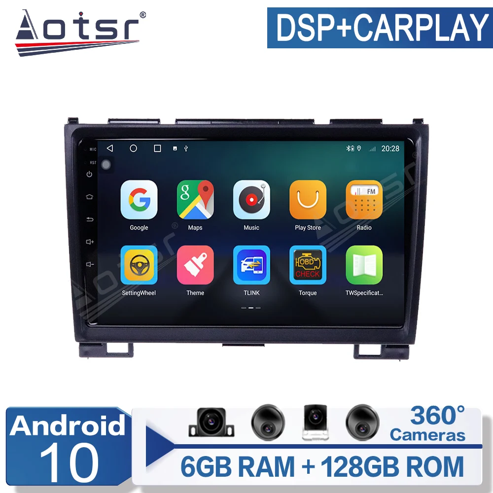 

Автомагнитола AOTSR 6 + 128g Android 10 для HAVAL H5 H3 10-12 мультимедийный видеоплеер навигация GPS 2 din WIFI RDS