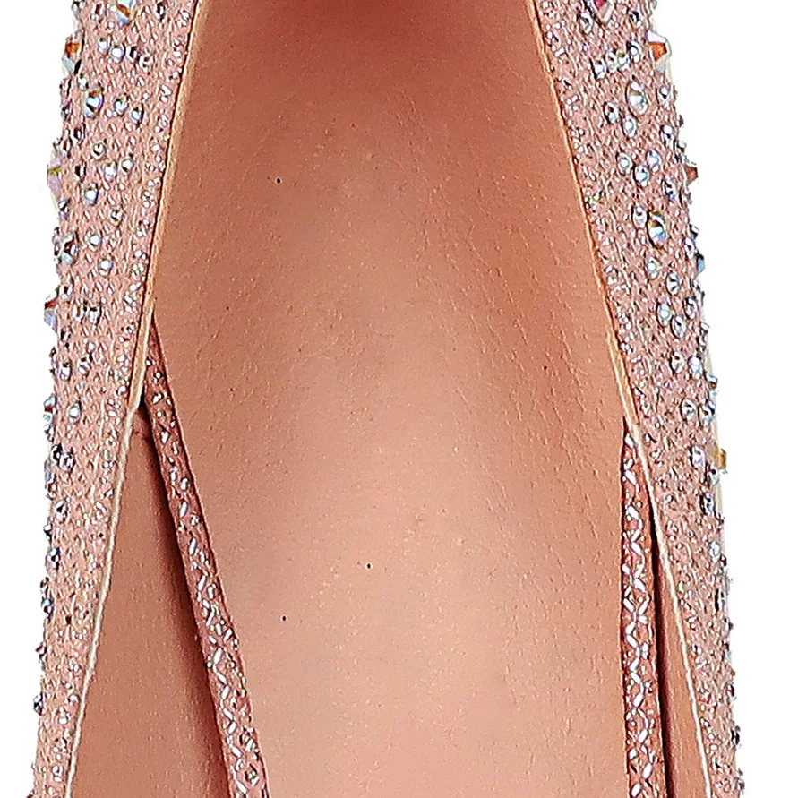 Женские блестящие туфли на низком каблуке 7 см лодочки с кристаллами женские