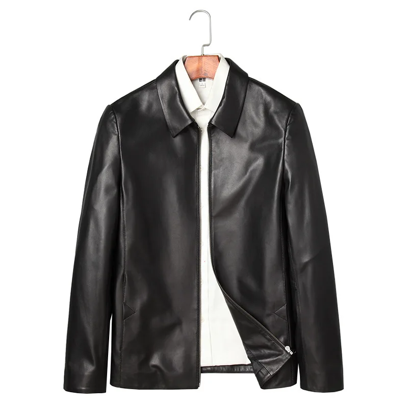 

Fashion Men New Clothes Coat Autumn Sheepskin Leather Spring Genuine Leather Jacket