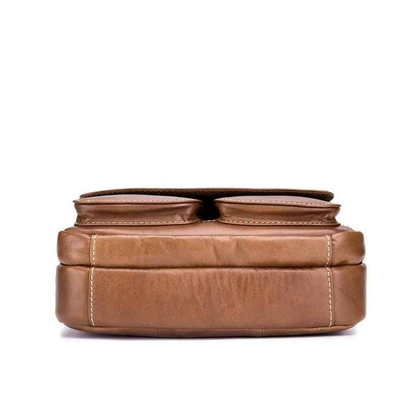 Мужская кожаная сумка через плечо Повседневная Деловая деловая с квадратным