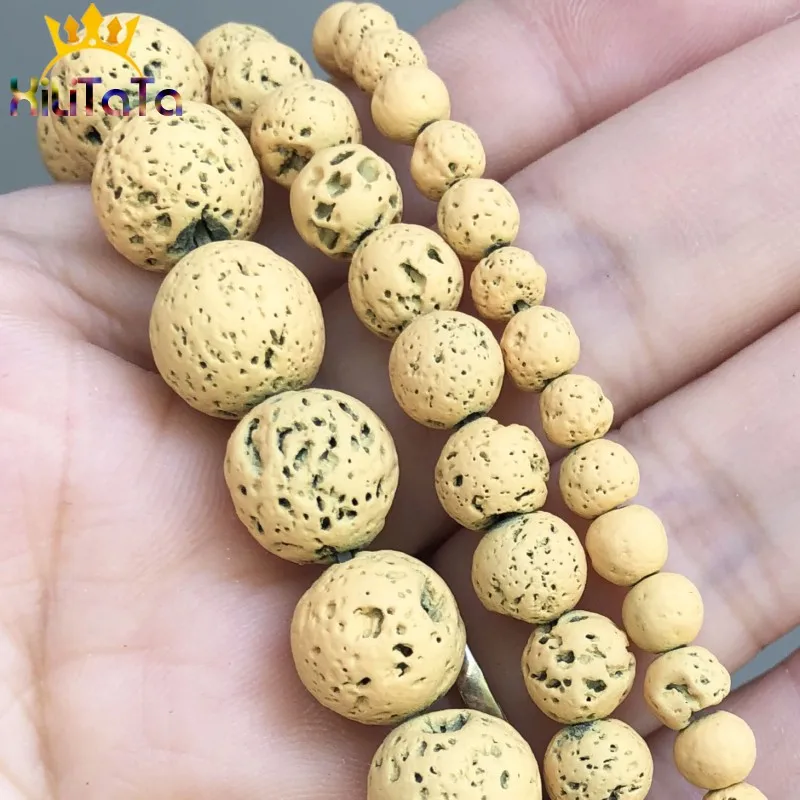 Бусины Из Натурального Гематита круглые свободные бусины из вулканического