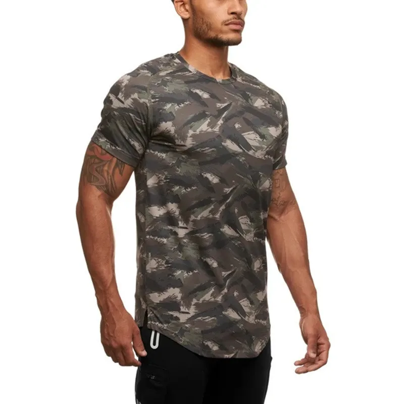 

Summer new quick-drying men's sportswear streetwear casual stretch short-sleeved tops jogger men's clothing