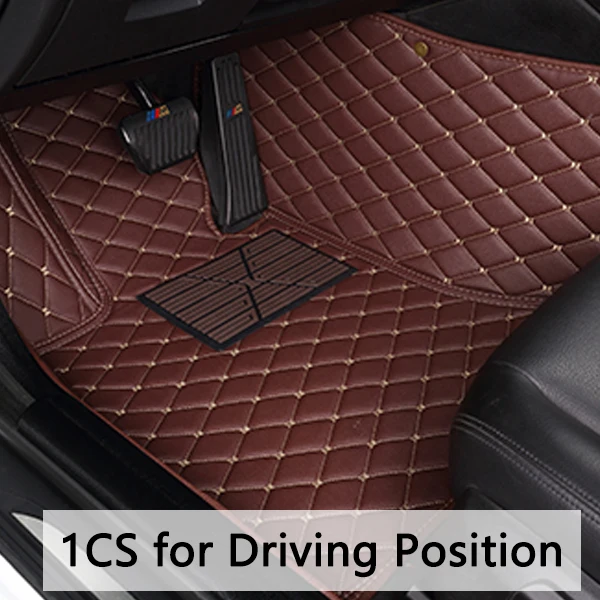 1PC Driving Position Пользовательские автомобильные кожаные Коврики для Audi A4 Avant Wagon Estate B8 8K 2009~ 5 мест Авто коврик для ног Аксессуары для ковров 2010 - Название цвета: 1PC Driving Position