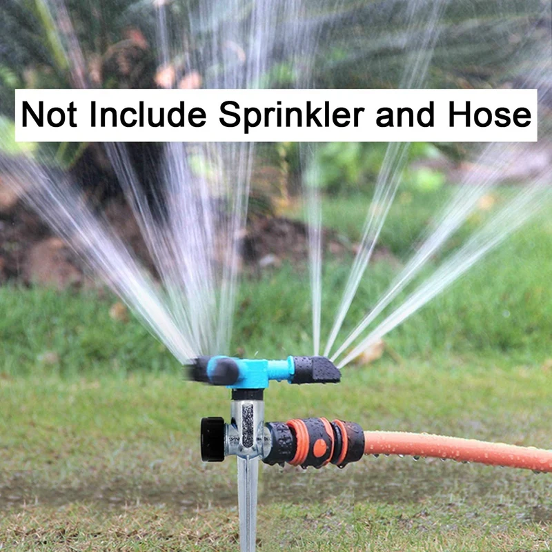 

6 Pack 1/2 Inch Zinc Flow Thru Lawn Sprinkler Spike Base, Watering Sprinklers for Yard, Lawn and Grass Irrigation