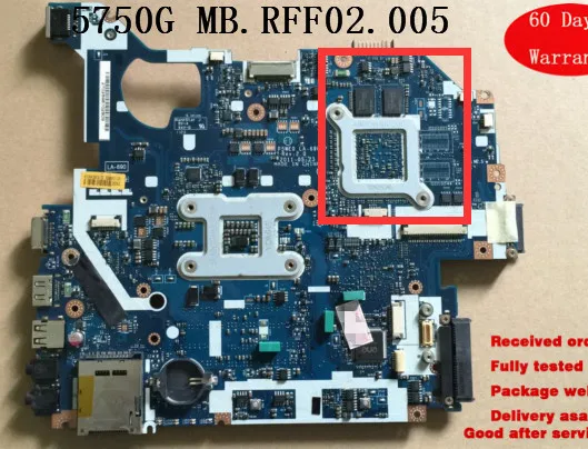 Материнская плата MB.RFF02.005 p5we0 la-6901p для Acer Aspire 5750G 5755G GT 520M 1G MBRFF02005 протестирована ОК