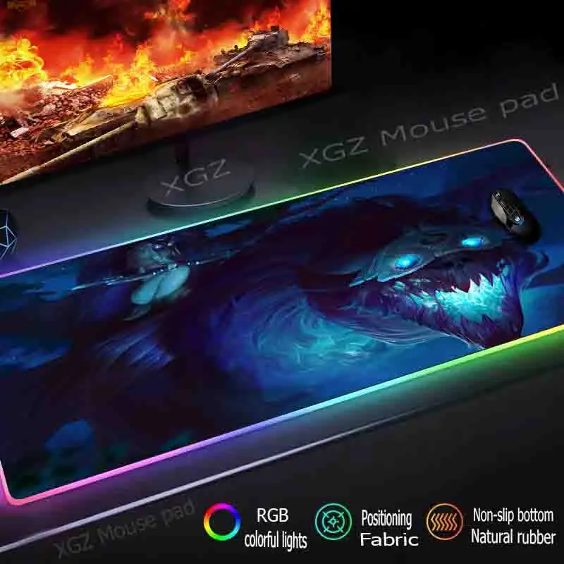 Mairuige пользовательский большой RGB коврик для мыши черный замок край компьютерный