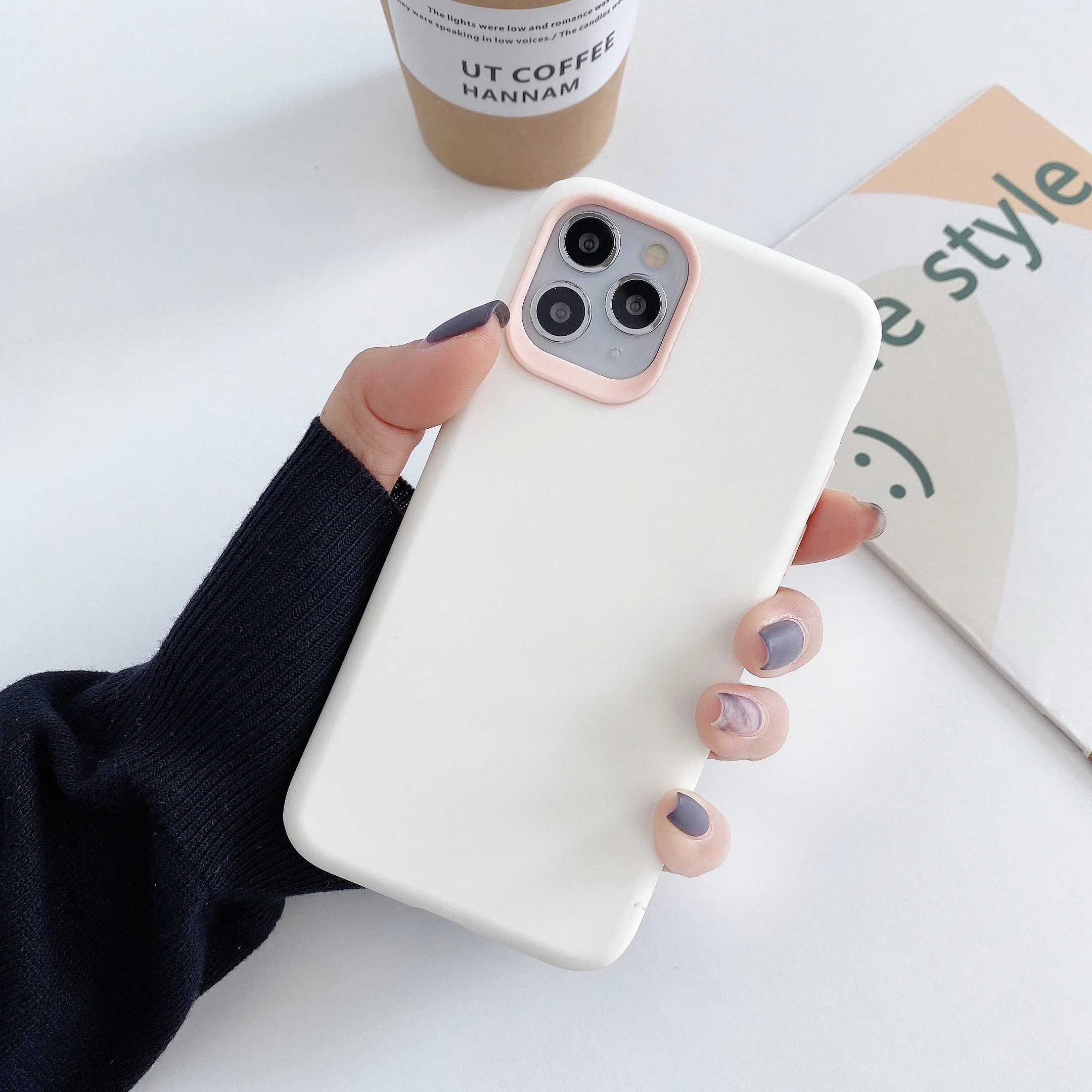 

Matte Rubberized Case for iPhone 11 7 8 Plus XS MAX XR X Silicone Shockproof Soft Cover Coque for iPhone SE 2020 11 Pro Cases
