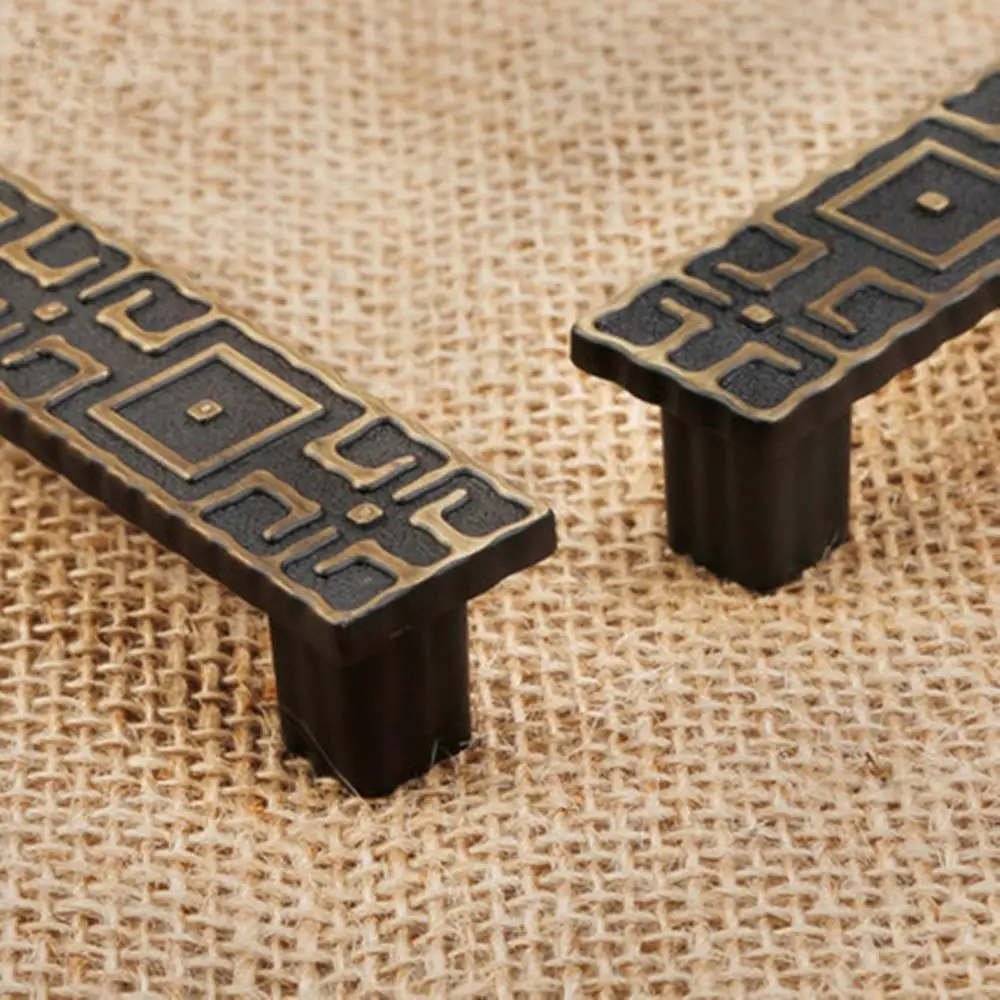 Американские черные и зеленые бронзовые ручки шкафа ручка для ящика мебельная