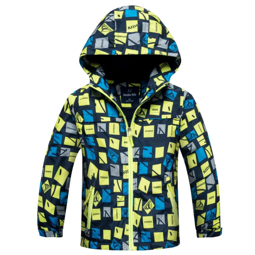 Куртка для мальчиков детская Весенняя теплая куртка с плюшевой подкладкой