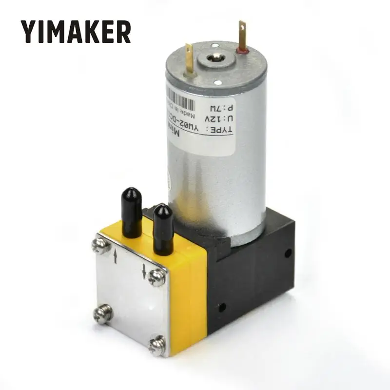 YIMAKER 1 шт. мини воздушный насос DC12V 50 кПа DC микро вакуумные насосы для отбора проб воздуха жидкий насос вакуумный насос