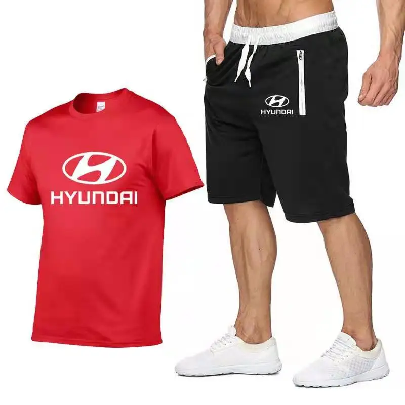 

2020 New Summer men's hot new print T-shirt + Zip shorts casual suit men's sports Honda Logo casual sportswear sets
