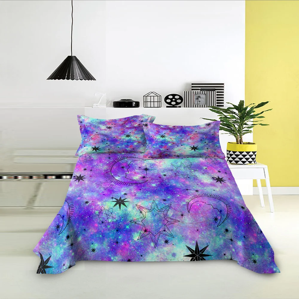 Постельное белье с рисунком звездного неба бытовое постельное Королевский