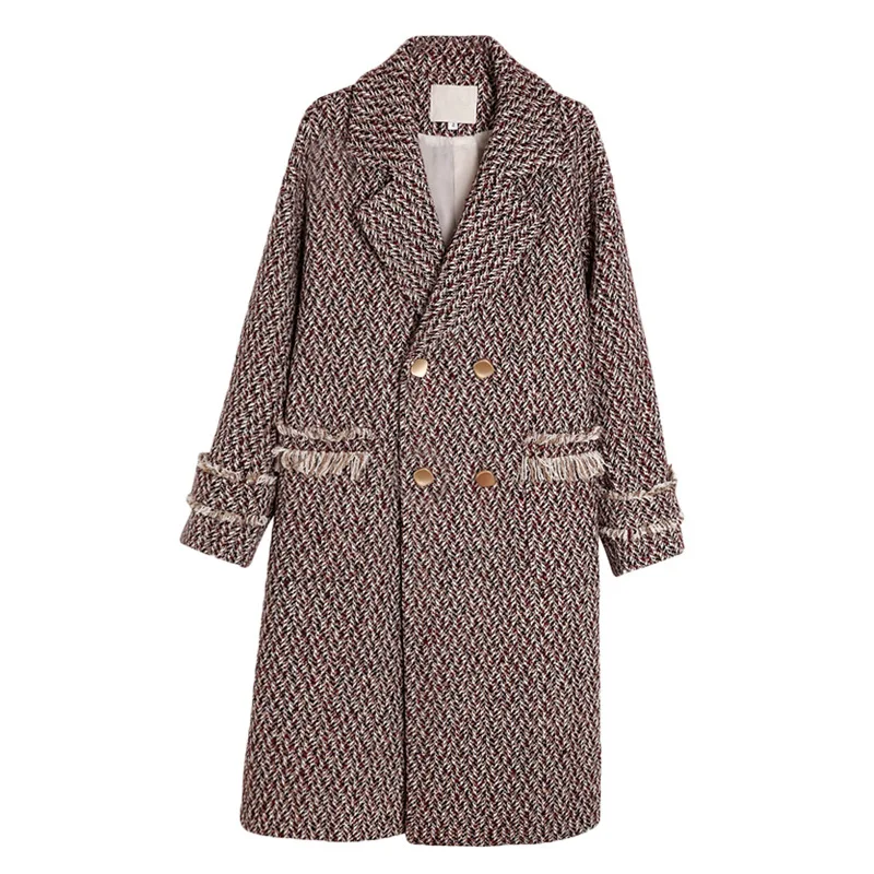 

New Winter Coat Women Oversize Fashion Cashmere Wool Outerwear Female Long Thickening Warm Woolen Overcoat Womens Trench Coats