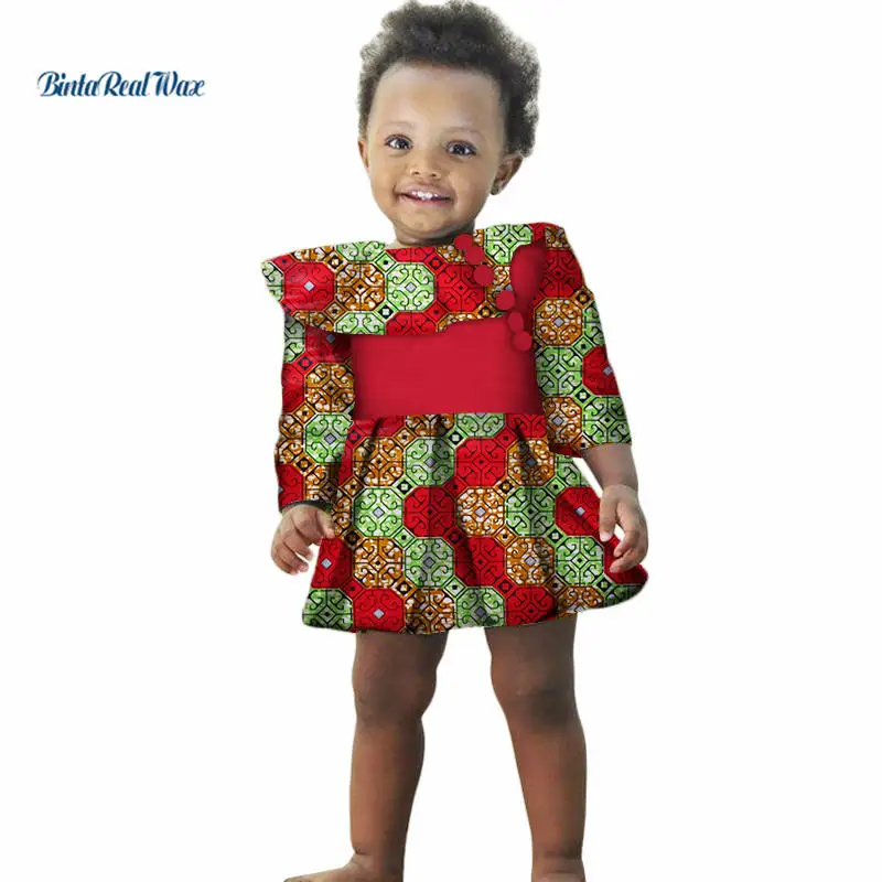 

Lovely Children Kids Dresses Clothes Bazin Riche African Print Ankara Dresses for Kids Children African Style Clothing WYT219