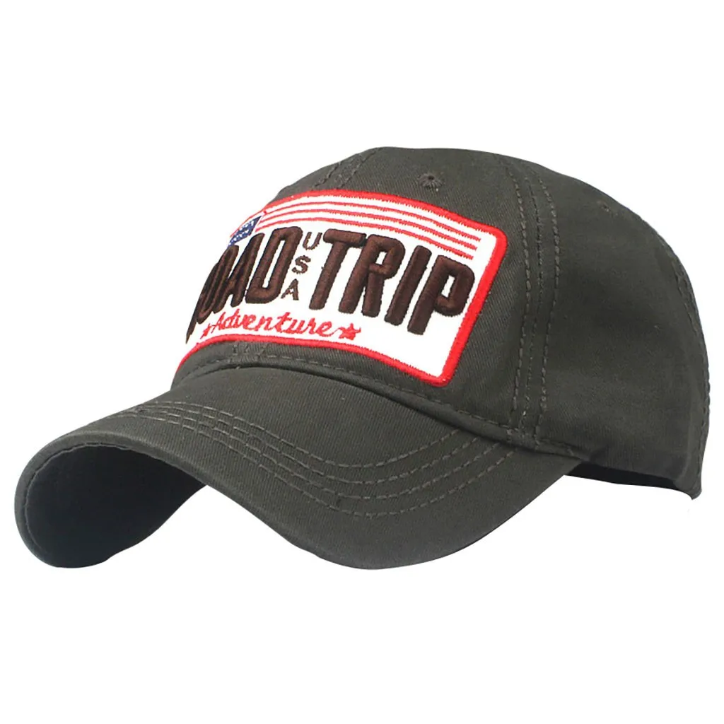 Adult Unisex Man And Woman Cap ROAO TRIP Embroidered Hats Adjustable Distressed Denim Harajuku Baseball Duck Tongue Hat#C45 | Аксессуары