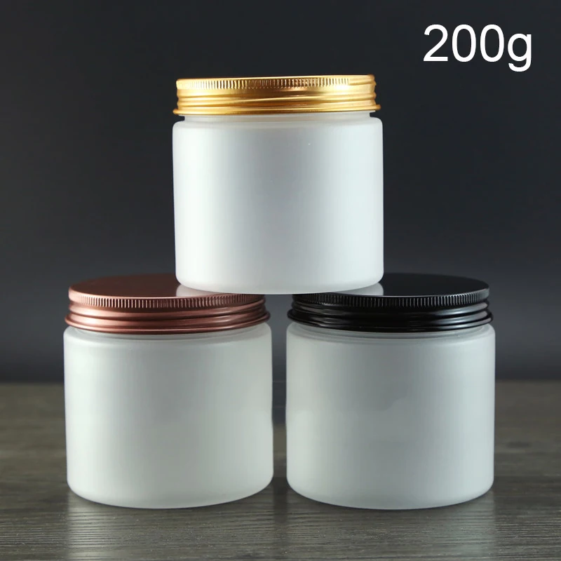 

200g Matte Plastic Bottle Empty Cosmetic Jar Body Lotion Refillable Honey Cream Cookie Candy Frost Container 7Oz Free Shipping