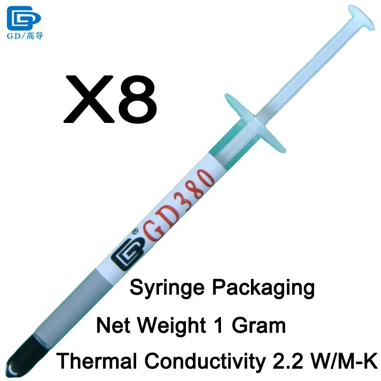 GD380-SY1 8 Pieces GD33 GD66 GD100 GD220 GD280 GD460 GD450 GD380 Термальность смазочная паста Компаунд силиконовый чистая Вес 1 г SY1 - Цвет лезвия: GD380-SY1 8 Pieces