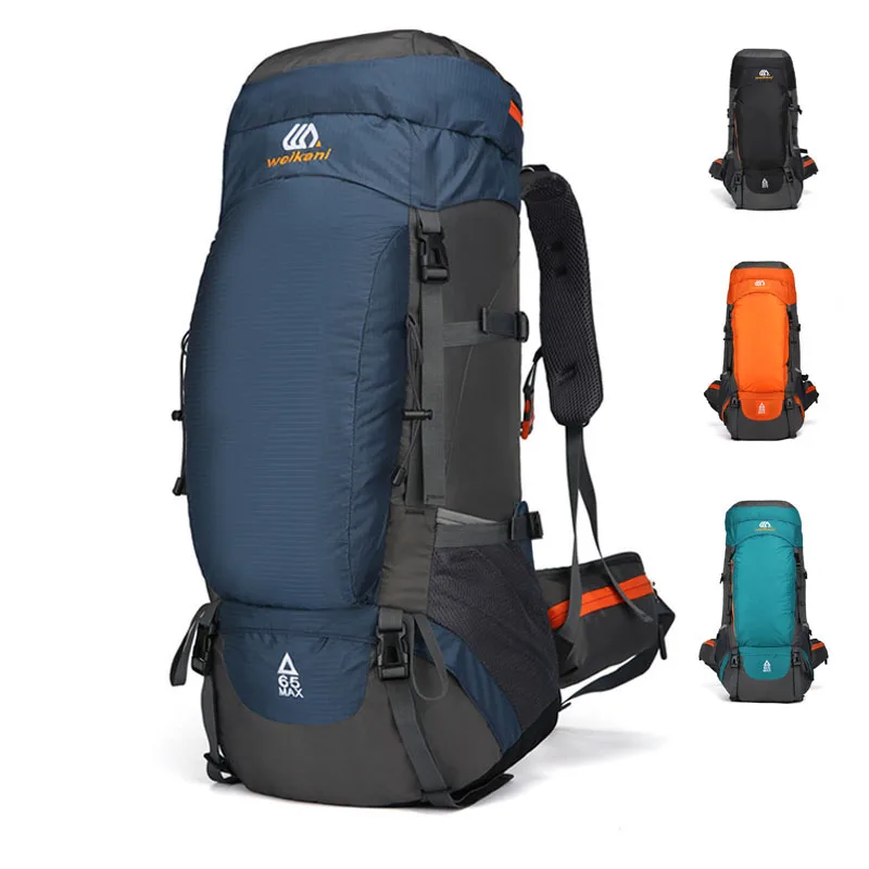 

Travel Men's Backpack Large Capacity Blue Outdoor Mountaineering Backbag Waterproof Nylon Cloth 2021 New Men Womensports Bagpack