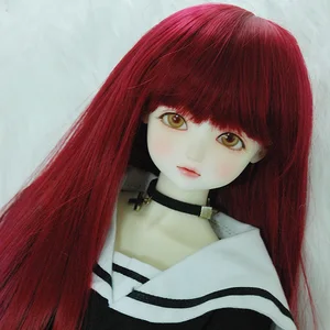Парик для шарнирных кукол, 13, 14, 16, 18, SD, длинный прямой парик из высокотемпературной проволоки для парик для волос Bjd