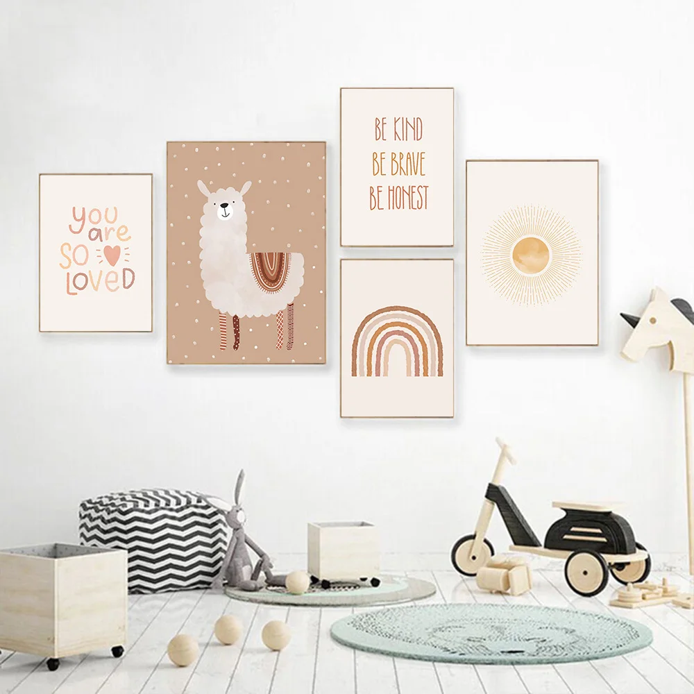 Алмазная живопись 5D Сделай Сам Альпака Радуга солнце вышивка крест фотография