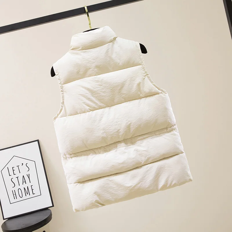 Женская зимняя куртка на молнии короткий Стильный однотонный жилет с хлопковой