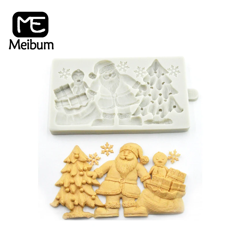 

Рождественская тема meibodychristmas Санта-Клаус, помадка, фотодерево, Подарочная паста, сахар, рукоделие, форма для шоколада, инструменты для выпеч...