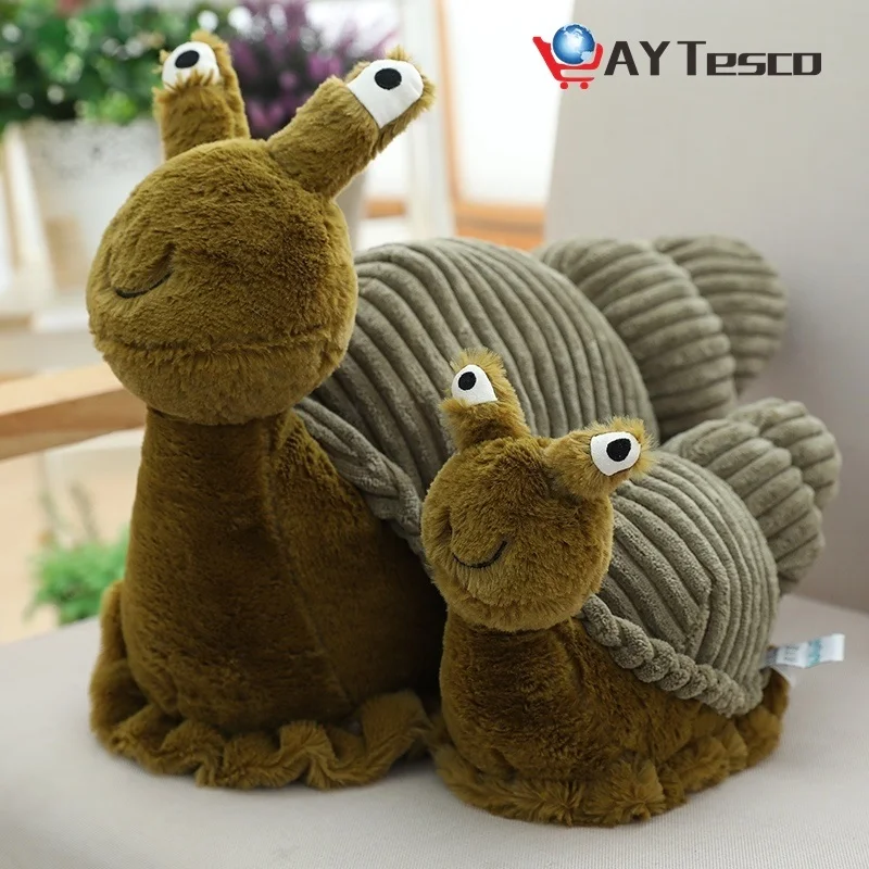 

Cute 28cm 40cm Plush Snail Toy Stuffed Lifelike Insect Soft Doll Kids Toys Christmas gifts fidget toys squid game