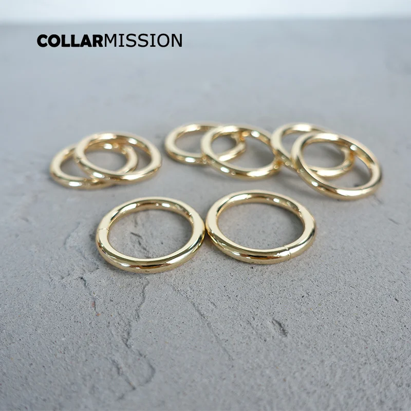 10pcs/lot Metal Plated non-Welded 25mm gold O Rings  adjustable ring clip buckles Hooks for handbag back  YH25J