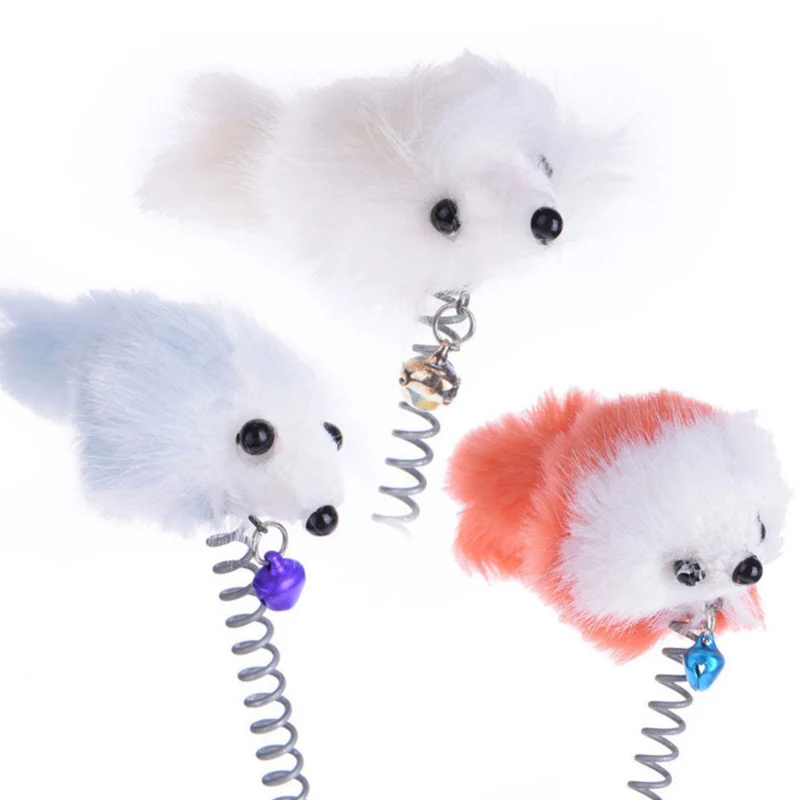 Модная искусственная мышь случайного цвета с перьями смешная кошка 20x10 см товары